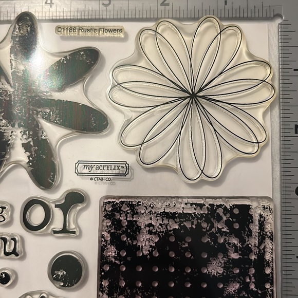 Rustic Flowers D1186 stamp set - Picture 3 of 8